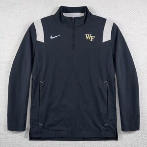 Nike Dri Fit Wake Forest WF 1/4 Zip Pullover Jacket Men's Medium Therma Fit